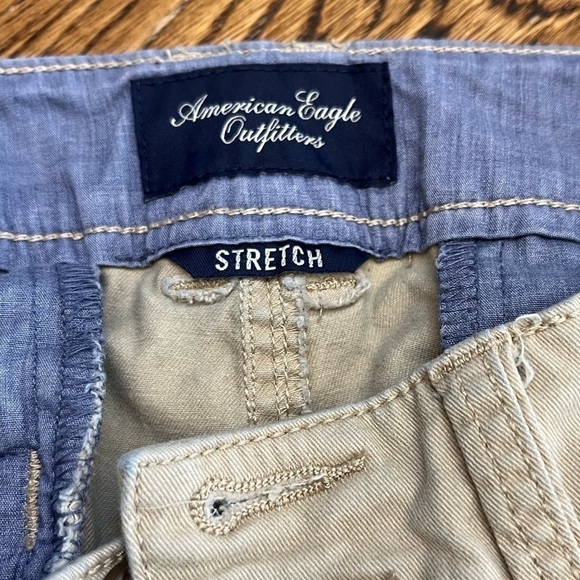 Lot 2 American Eagle Aeropostale Khaki Denim Size 0 XS Shorts Teen Tween School - Picture 9 of 16